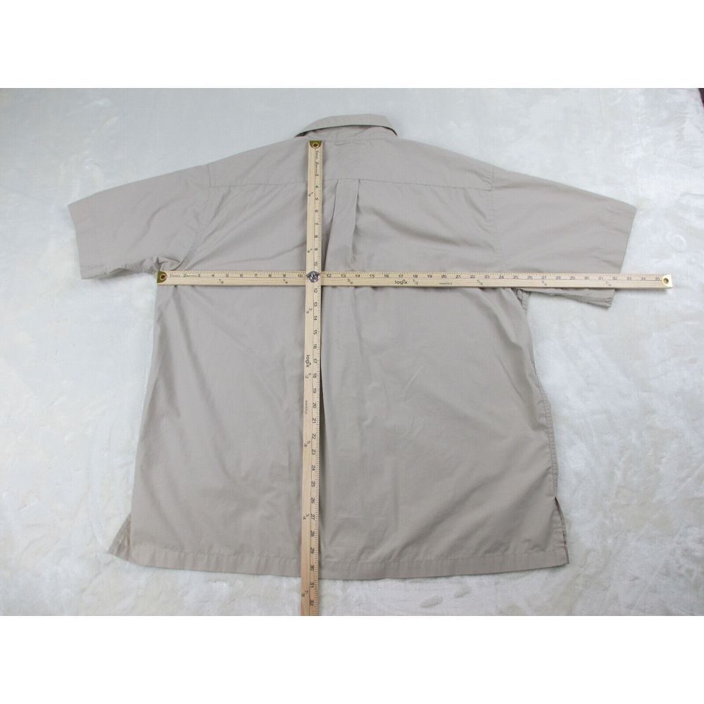 Tommy Hilfiger Shirt Mens 2XL XX‎ Brown Button Up Pockets Utility Flag Casual* - Picture 10 of 13